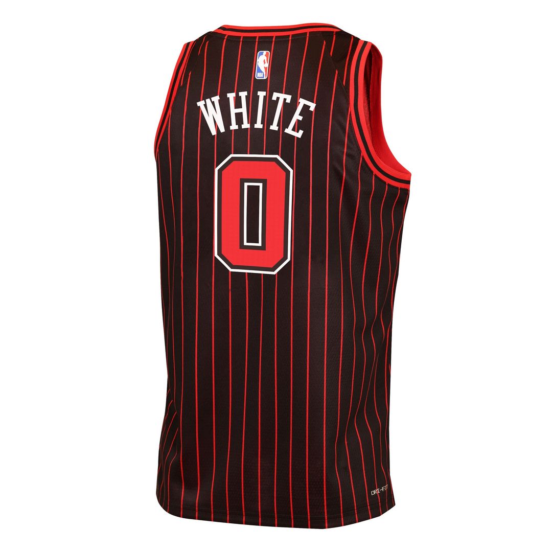 Coby White Chicago Bulls Jordan Brand Youth  Swingman Jersey - Statement Edition - Black
