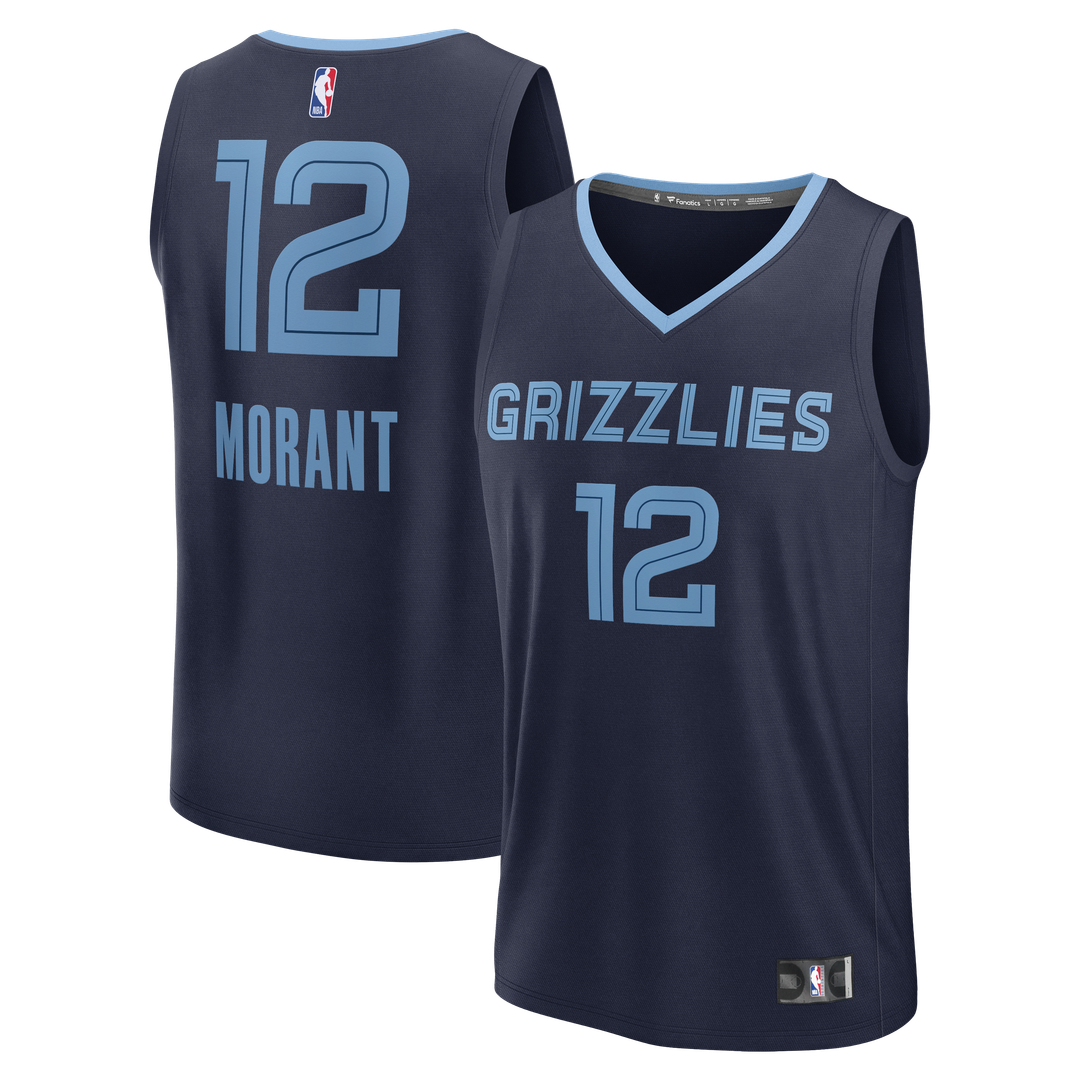 Ja Morant Memphis Grizzlies Fanatics Youth Fast Break Replica Player Jersey - Icon Edition - Navy