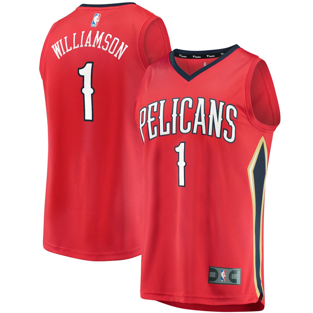 Zion Williamson New Orleans Pelicans Fanatics Replica Fast Break Jersey White - Association Edition