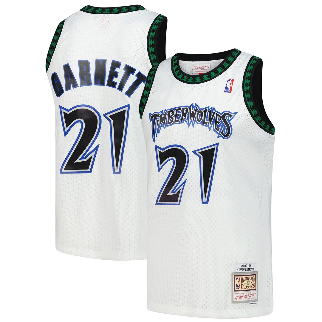 Kevin Garnett Minnesota Timberwolves Mitchell & Ness Hardwood Classics Swingman Jersey - White