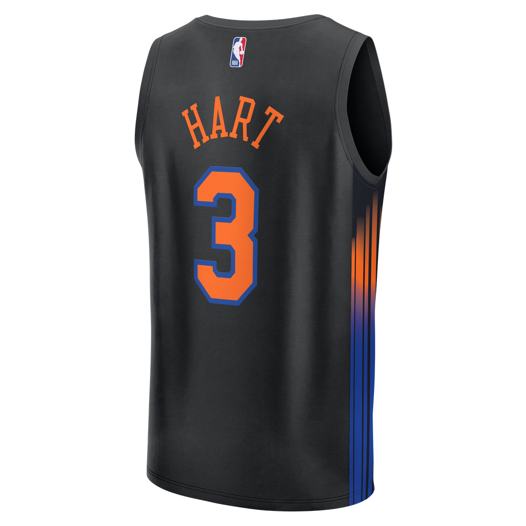 Josh Hart New York Knicks Fanatics Youth  Fast Break Jersey - Statement Edition - Black
