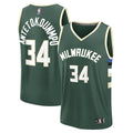Giannis Antetokounmpo Milwaukee Bucks Fanatics Youth Fast Break Replica Player Jersey - Icon Edition - Hunter Green