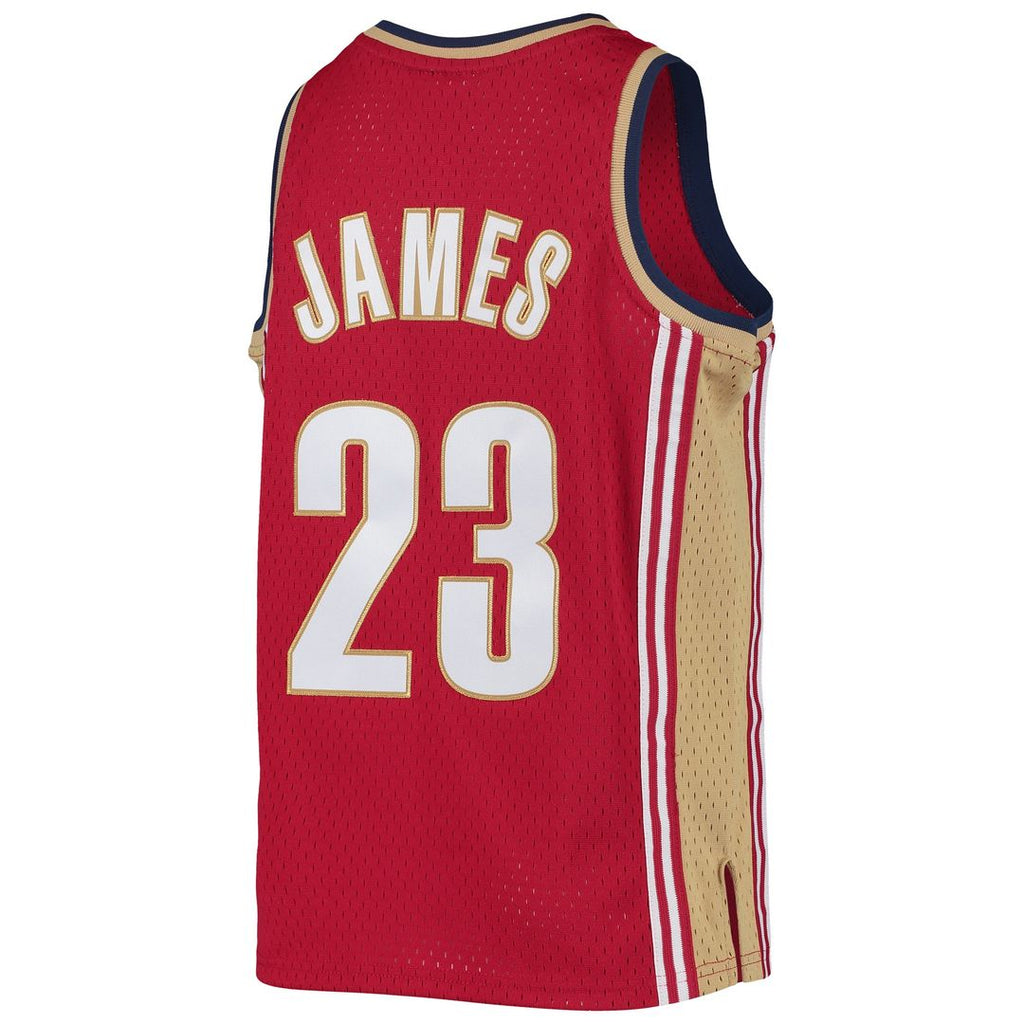 LeBron James Cleveland Cavaliers Mitchell & Ness Youth 2003-04 Hardwood Classics Swingman Jersey - Wine