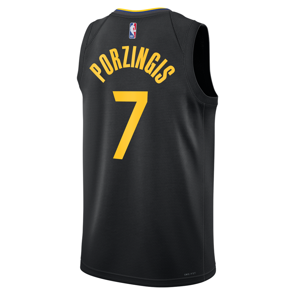 Kristaps Porziņģis Golden State Warriors Jordan Brand Unisex Swingman Jersey - Statement Edition - Black
