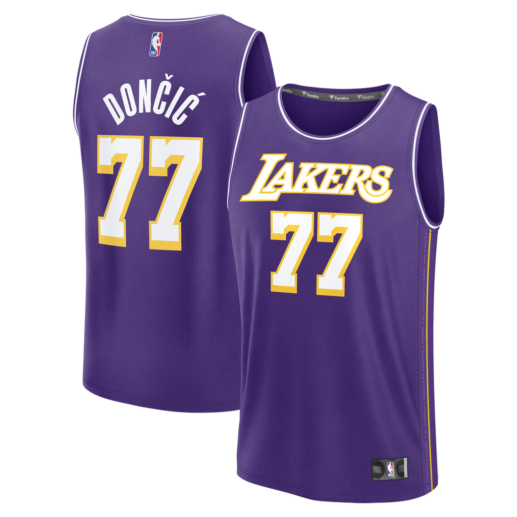 Luka Dončić Los Angeles Lakers Fanatics Youth  Fast Break Jersey - Statement Edition - Purple