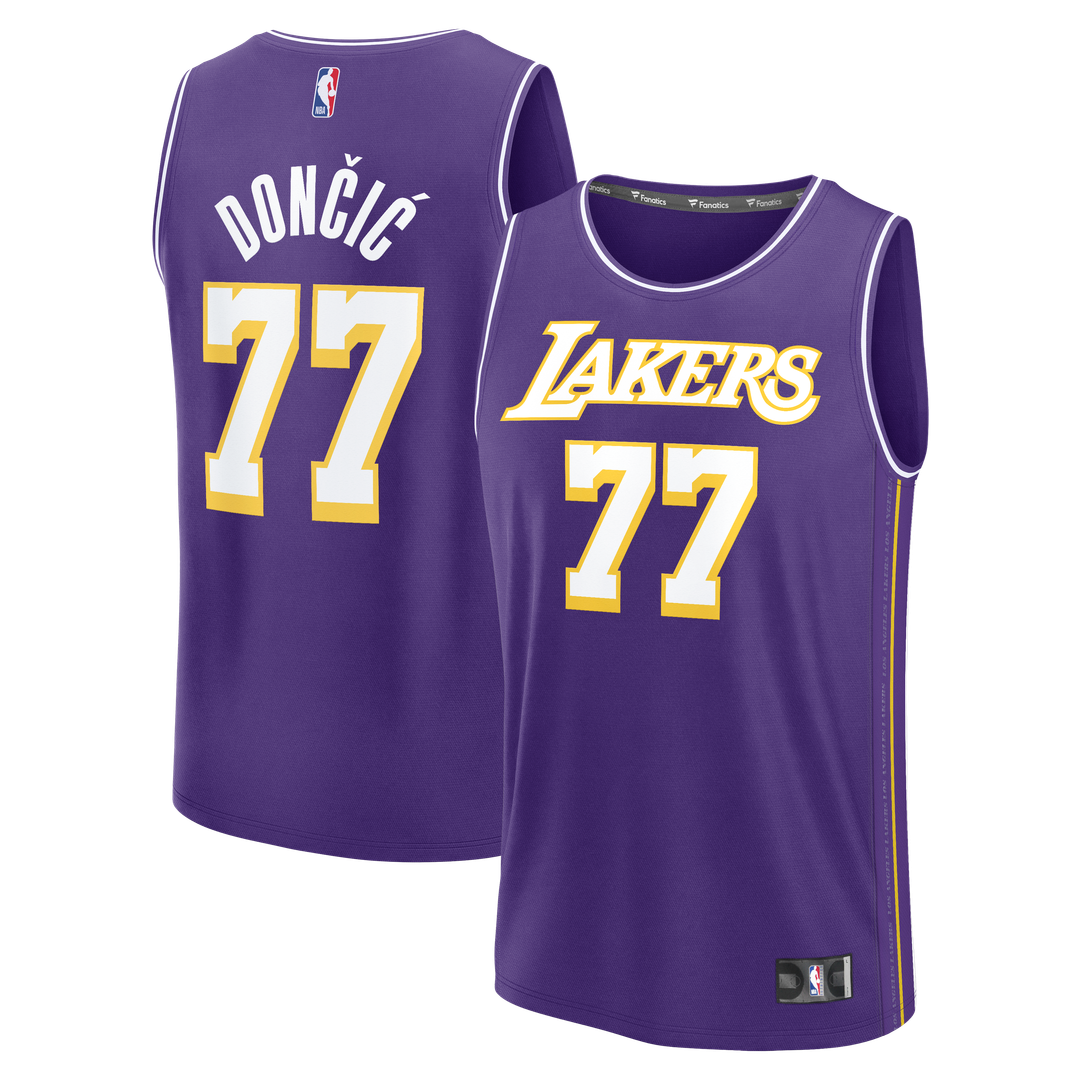Luka Dončić Los Angeles Lakers Fanatics Youth  Fast Break Jersey - Statement Edition - Purple