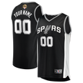 San Antonio Spurs Fanatics 2026 NBA Finals Patch Fast Break Custom Jersey - Black - Icon Edition