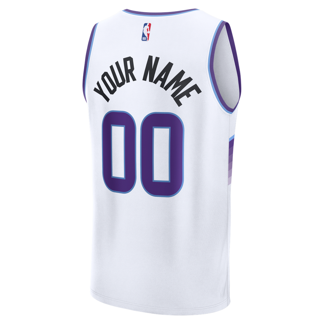 Utah Jazz Fanatics Youth Fast Break Custom Replica Jersey - Black  - Statement Edition