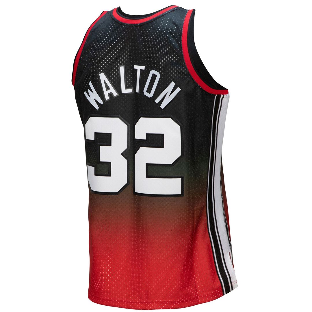 Bill Walton Portland Trail Blazers Mitchell & Ness 1976/77 Hardwood Classics Fadeaway Swingman Player Jersey - Red/Black