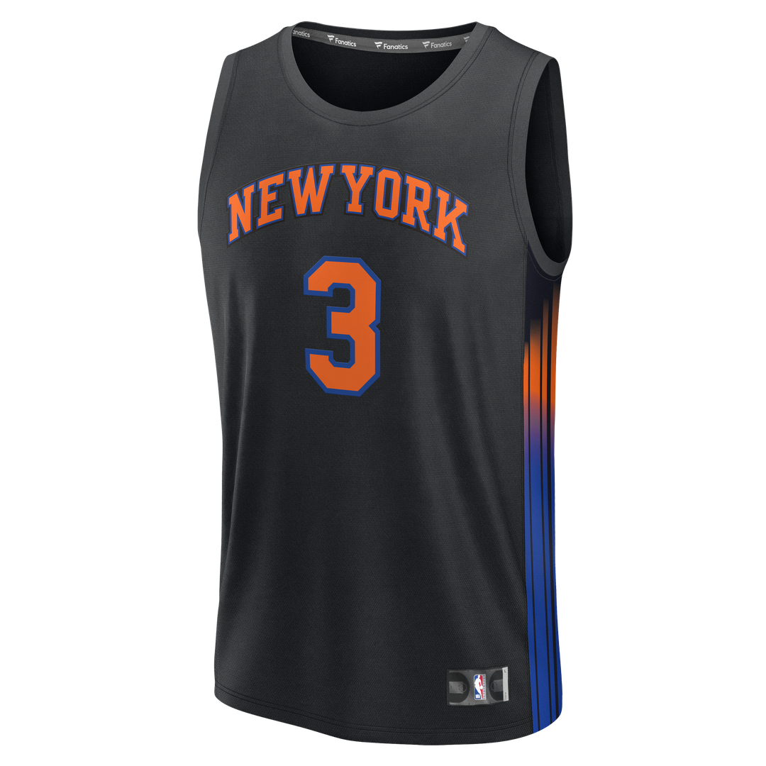 Josh Hart New York Knicks Fanatics Youth  Fast Break Jersey - Statement Edition - Black