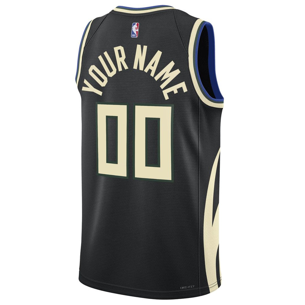 Milwaukee Bucks Jordan Brand Unisex 2022/23 Swingman Custom Jersey - Statement Edition - Black