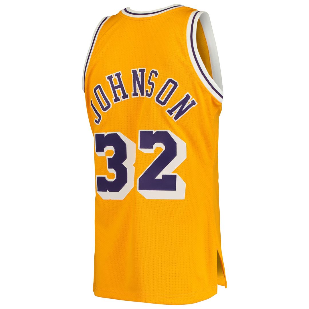 Magic Johnson Los Angeles Lakers Mitchell & Ness 1984/85 Hardwood Classics Authentic Jersey - Gold