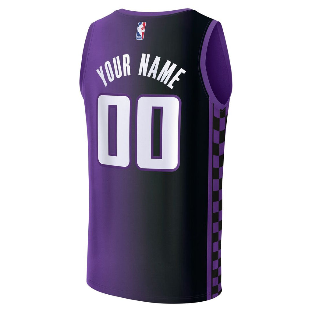 Sacramento Kings Fanatics Youth Fast Break Custom Replica Jersey - Purple  - Statement Edition