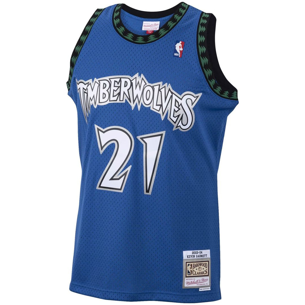 Kevin Garnett Minnesota Timberwolves Mitchell & Ness Big & Tall 2003/04 Hardwood Classics Swingman Jersey - Blue