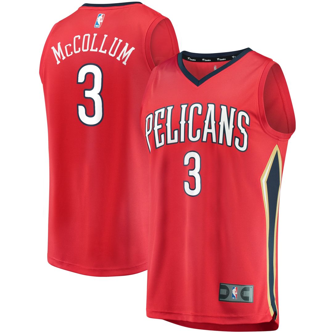 C.J. McCollum New Orleans Pelicans Fanatics Youth Fast Break Replica Player Jersey Red - Statement Edition