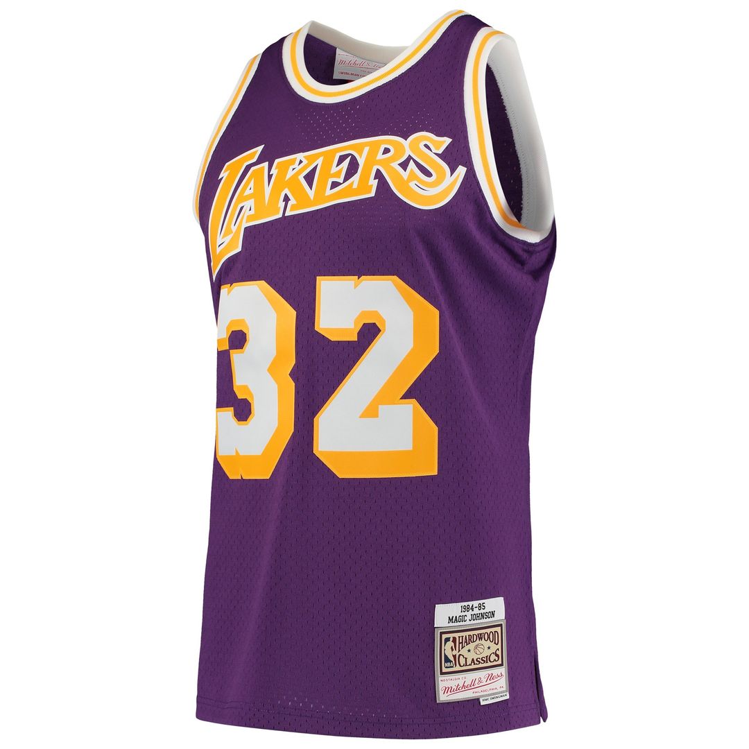 Magic Johnson Los Angeles Lakers Mitchell & Ness 1984/85 Hardwood Classics Swingman Jersey - Gold
