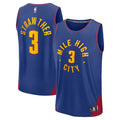 Julian Strawther Denver Nuggets Fanatics Fast Break Replica Player Jersey - Statement Edition - Blue