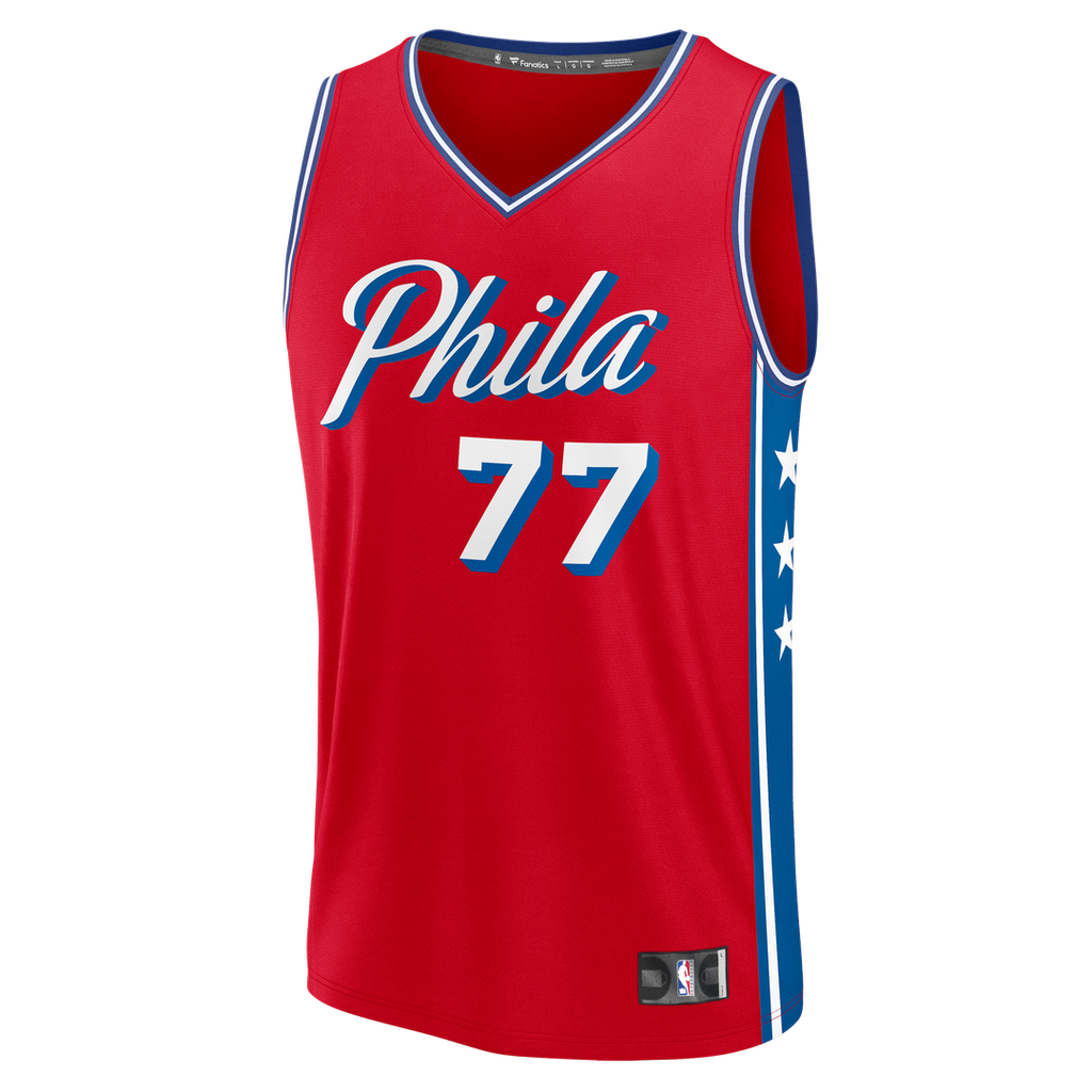 VJ Edgecombe Philadelphia 76ers Fanatics Fast Break Replica Player Jersey - Statement Edition - Red
