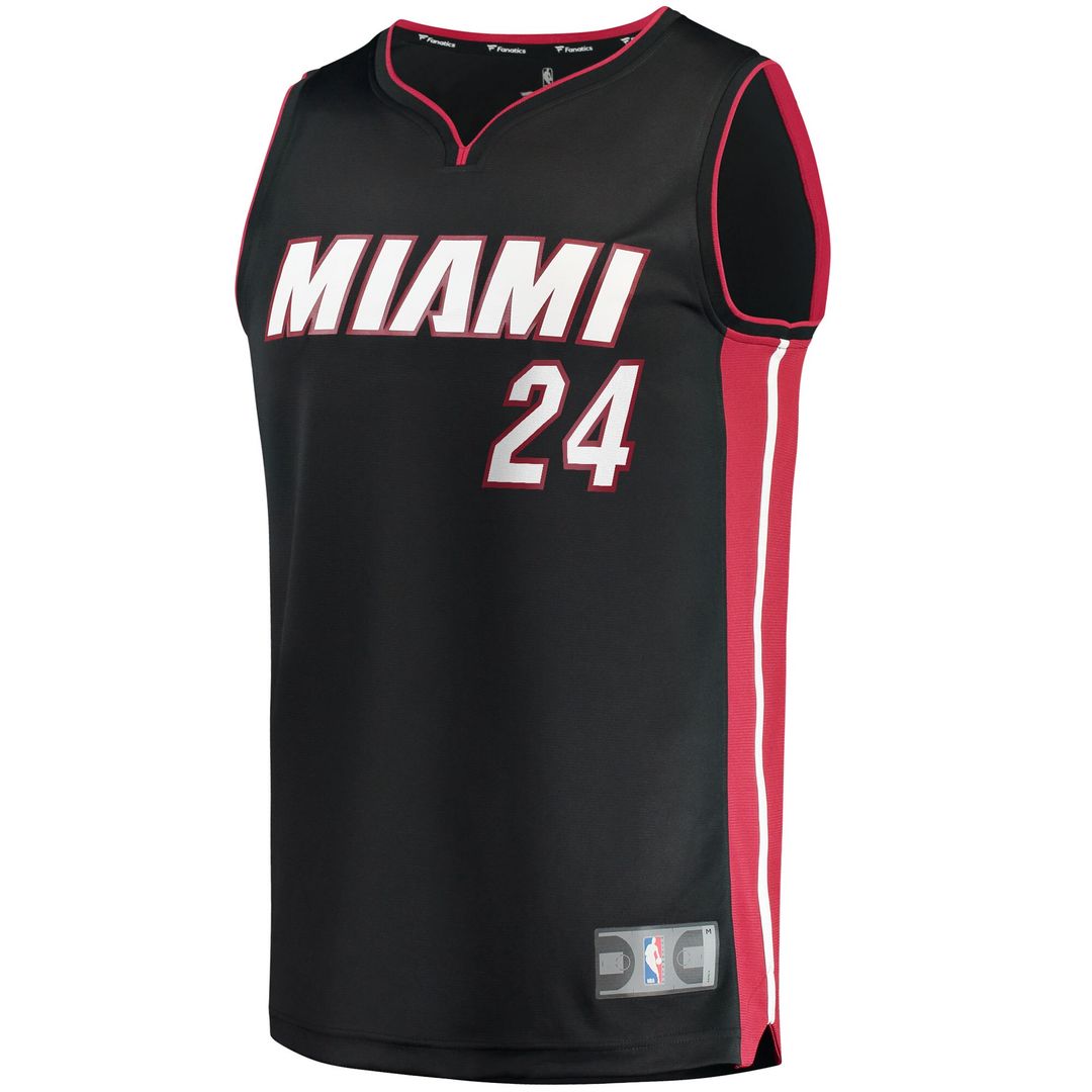 Haywood Highsmith Miami Heat Fanatics 2021/22 Fast Break Replica Jersey - Icon Edition - Black