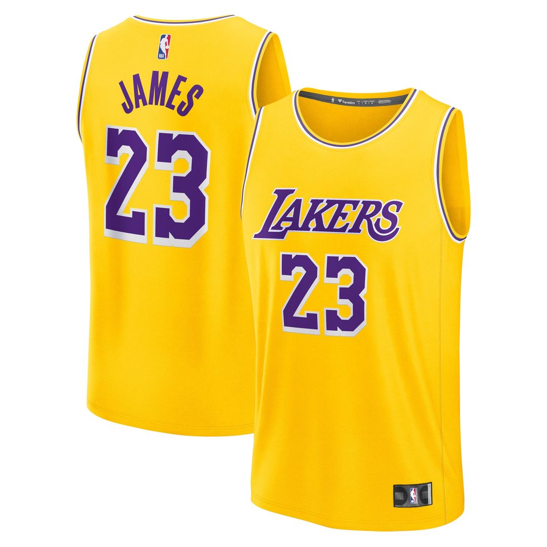 LeBron James Los Angeles Lakers Fanatics Youth Fast Break Replica Player Jersey - Icon Edition - Gold