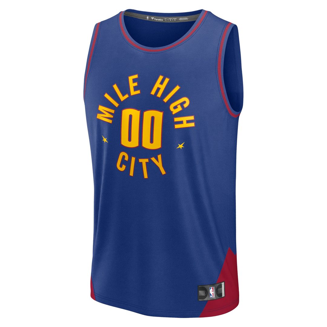 Denver Nuggets Fanatics Youth Fast Break Custom Replica Jersey - Navy  - Icon Edition
