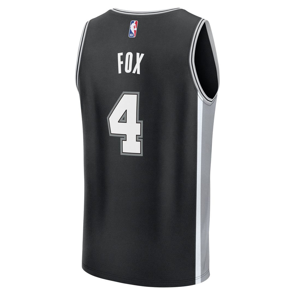 De'Aaron Fox San Antonio Spurs Fanatics Fast Break Replica Player Jersey - Icon Edition - Black
