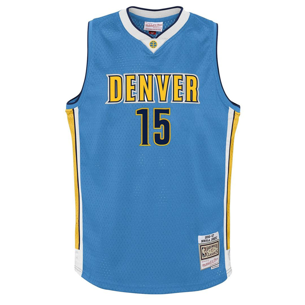 Nikola Jokic Denver Nuggets Mitchell & Ness Youth 2016/17 Hardwood Classics Swingman Jersey - Light Blue