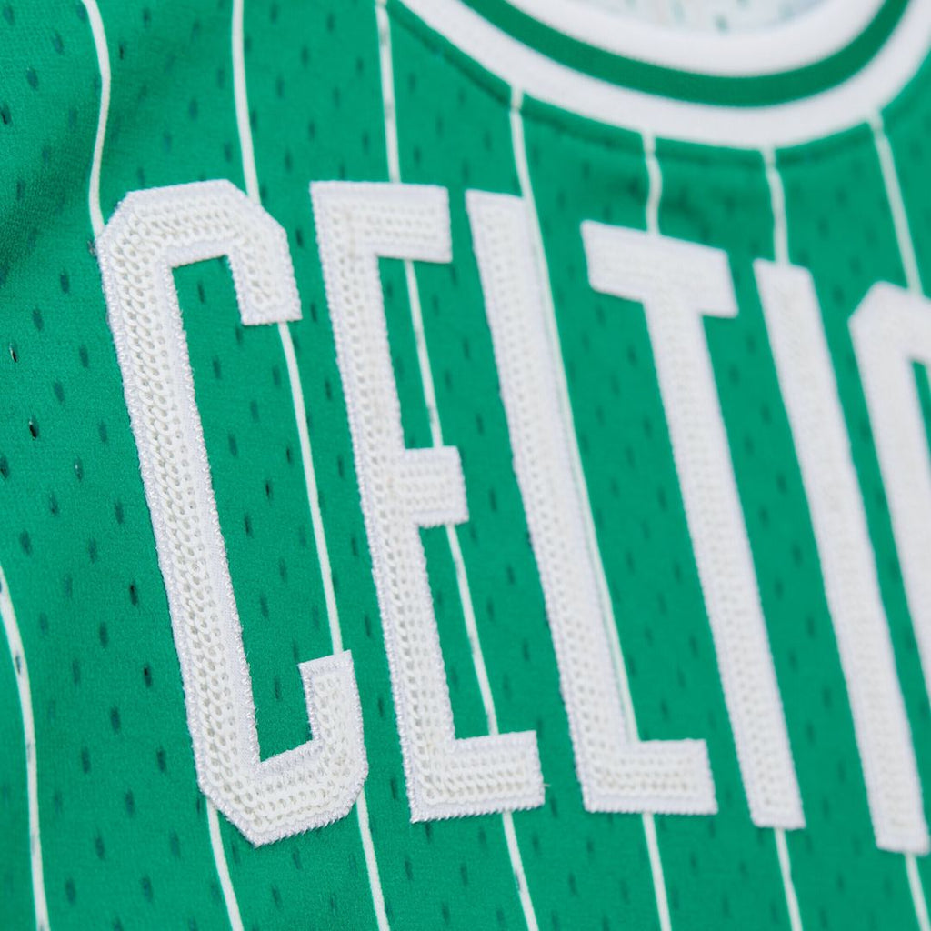 Larry Bird Boston Celtics Mitchell & Ness x DANNIJO Women's Fashion Cropped Basketball Jersey - Kelly Green