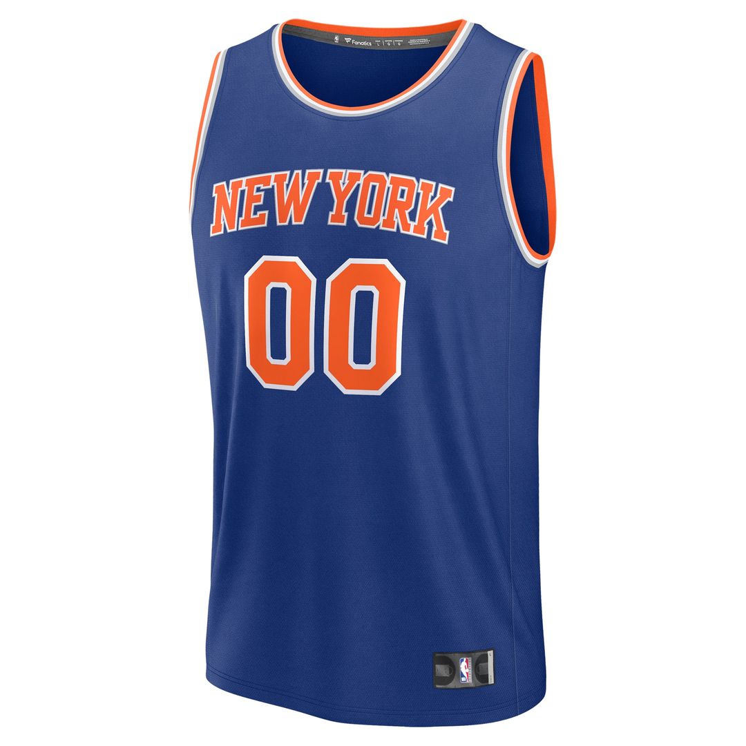 New York Knicks Fanatics Youth Fast Break Custom Replica Jersey - Blue  - Icon Edition
