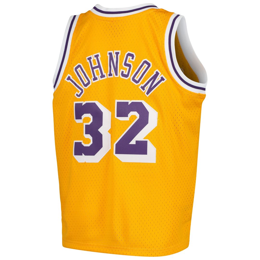 Magic Johnson Los Angeles Lakers Mitchell & Ness Youth 1984-85 Hardwood Classics Swingman Throwback Jersey - Purple
