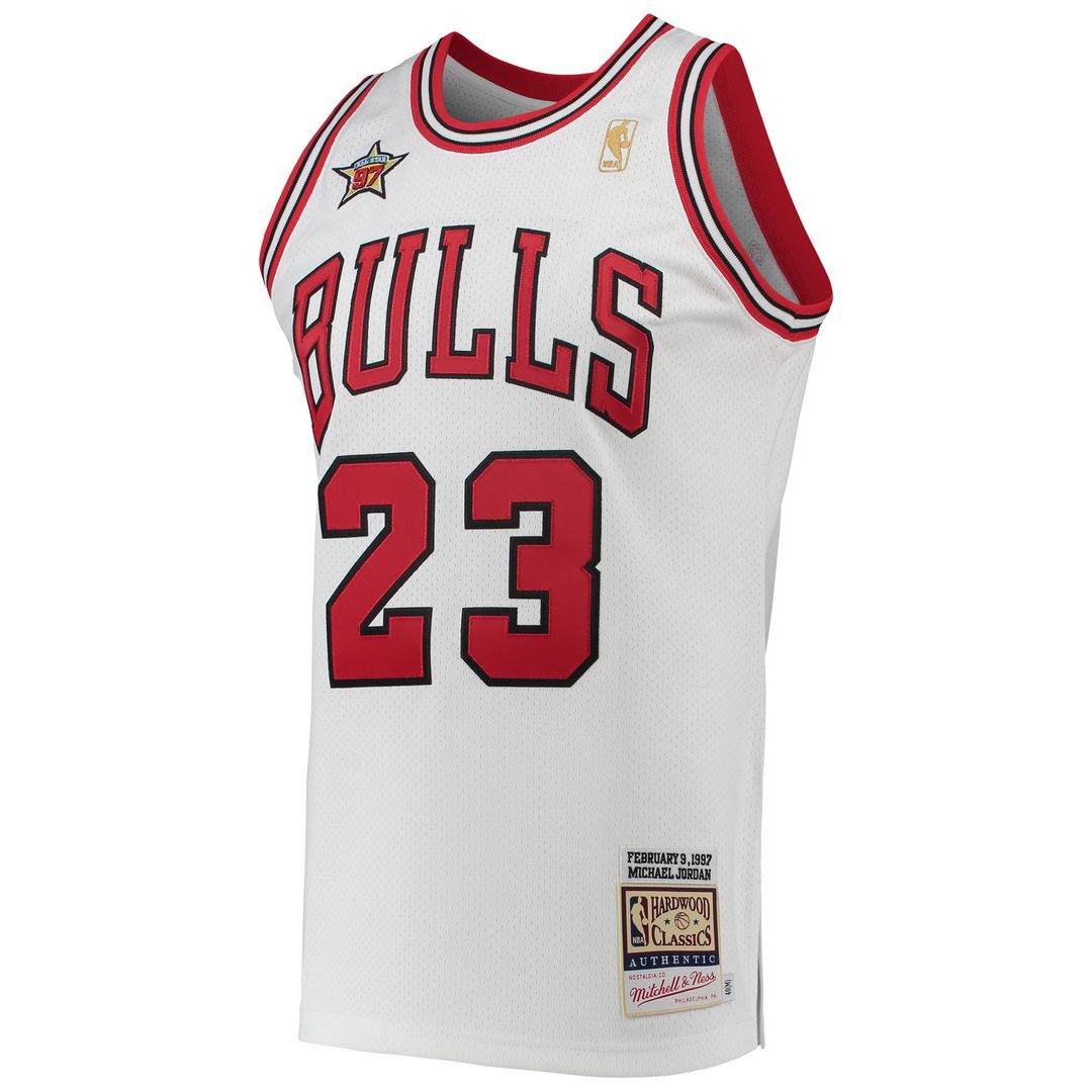 Michael Jordan Chicago Bulls Mitchell & Ness 1997 NBA All-Star Game Hardwood Classics Authentic Jersey - White