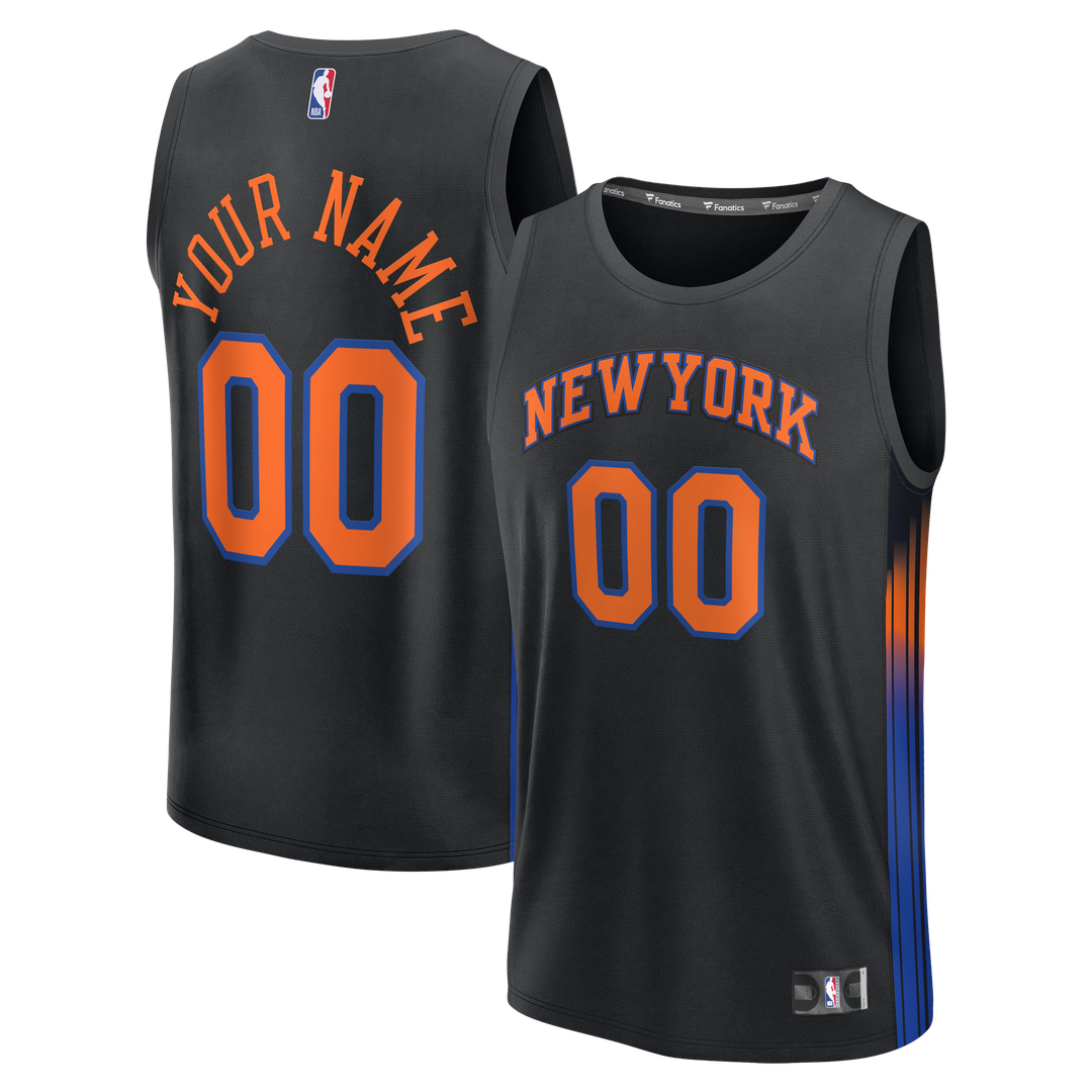 New York Knicks Fanatics Youth Fast Break Custom Replica Jersey - Blue  - Icon Edition