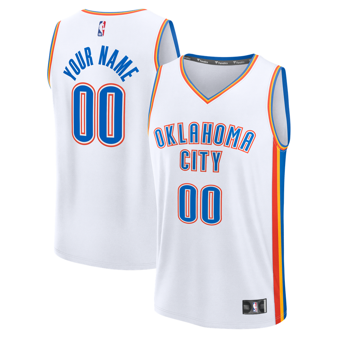 Oklahoma City Thunder Fanatics Youth Fast Break Custom Replica Jersey - Blue  - Icon Edition