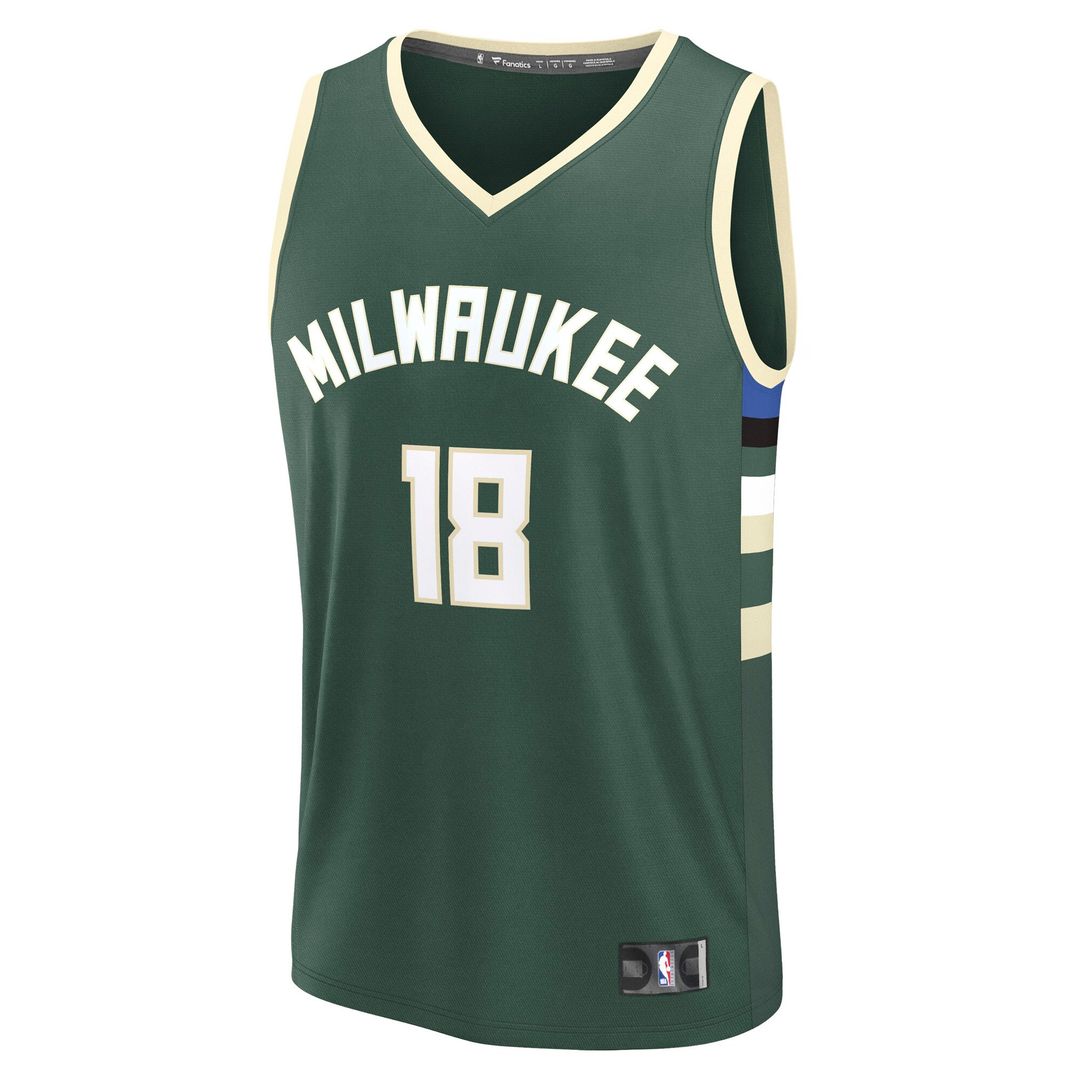Kyle Kuzma Milwaukee Bucks Fanatics Fast Break Replica Player Jersey - Icon Edition - Hunter Green