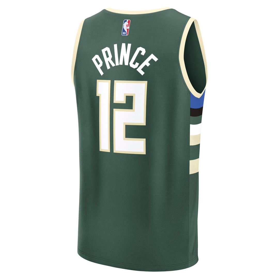 Taurean Prince Milwaukee Bucks Fanatics Fast Break Replica Player Jersey - Icon Edition - Hunter Green