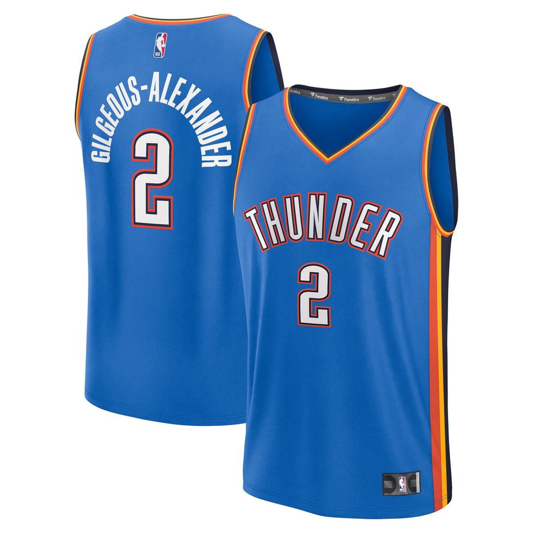 Shai Gilgeous-Alexander Oklahoma City Thunder Fanatics Youth Fast Break Replica Player Jersey - Icon Edition - Blue