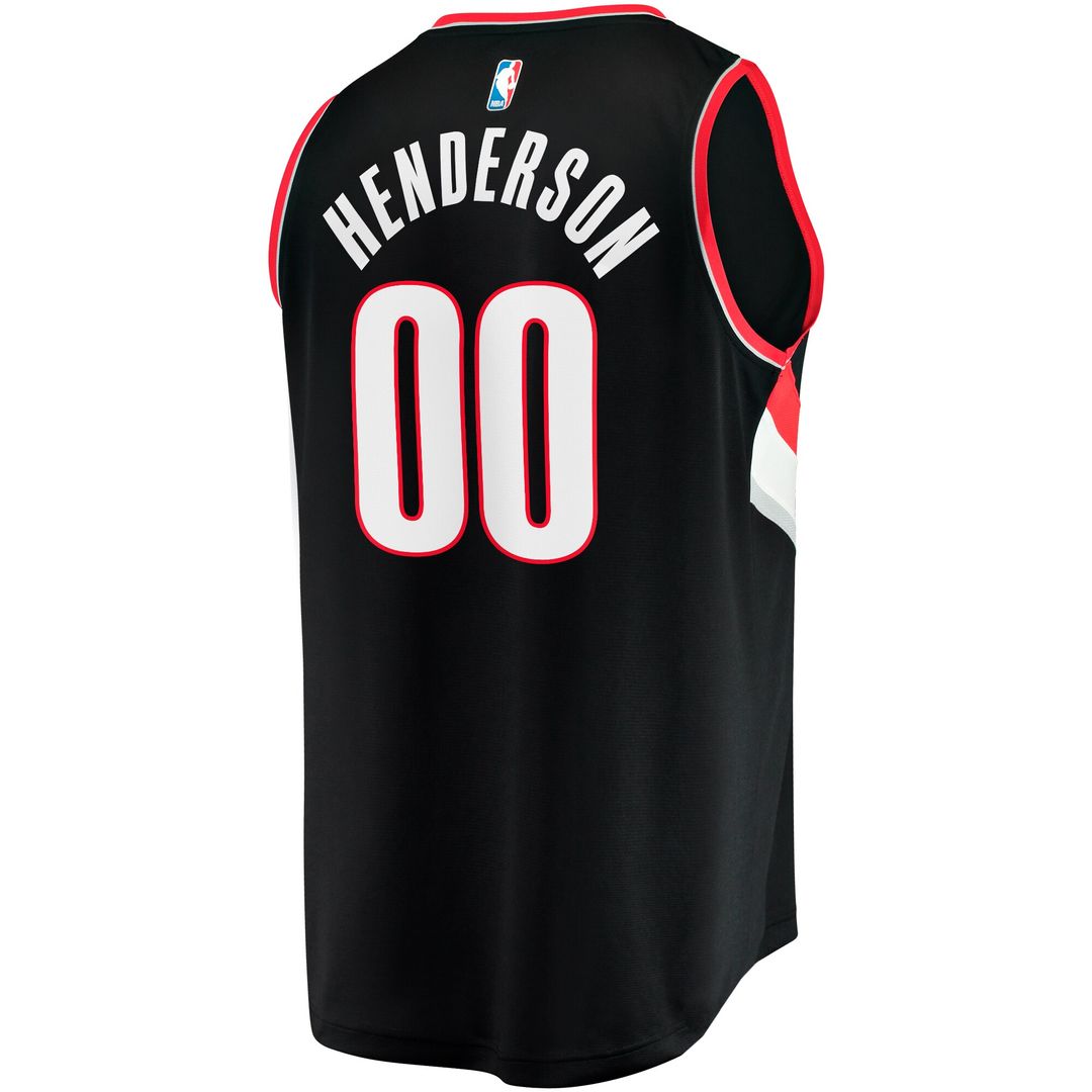 Scoot Henderson Portland Trail Blazers Fanatics  Fast Break Replica Jersey - Icon Edition - Black