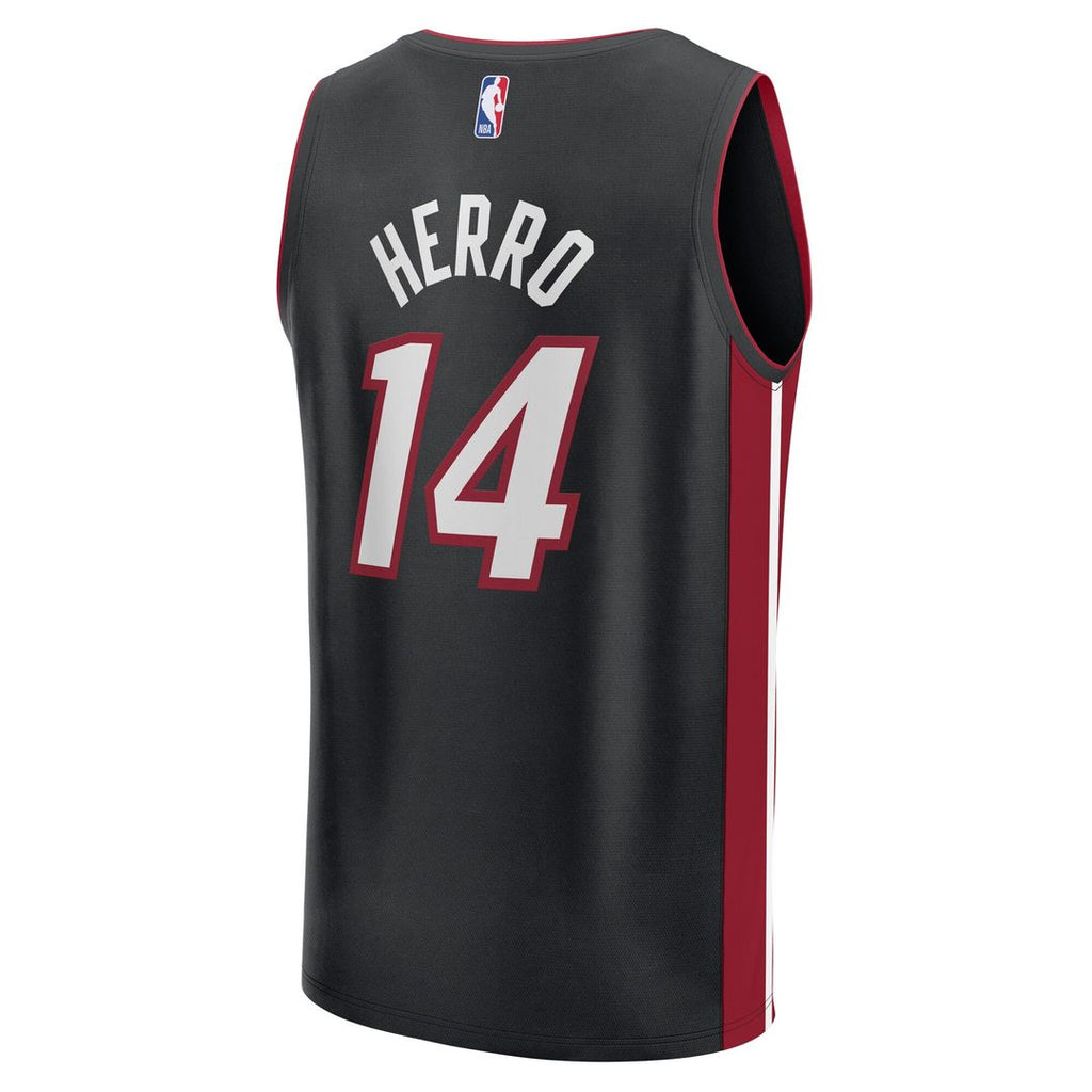 Tyler Herro Miami Heat Fanatics Youth Fast Break Replica Player Jersey - Black - Icon Edition