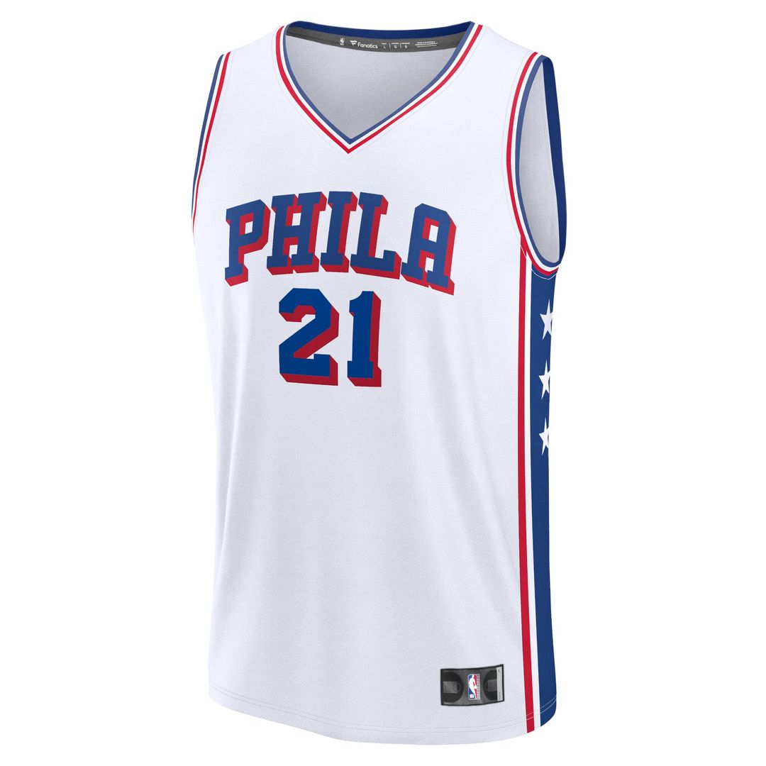 Joel Embiid Philadelphia 76ers Fanatics Fast Break Replica Player Jersey - Association Edition - White