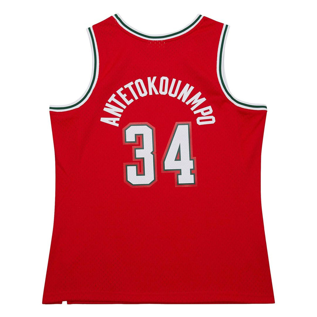 Giannis Antetokounmpo Milwaukee Bucks Mitchell & Ness 2013/14 Hardwood Classics Swingman Jersey - White
