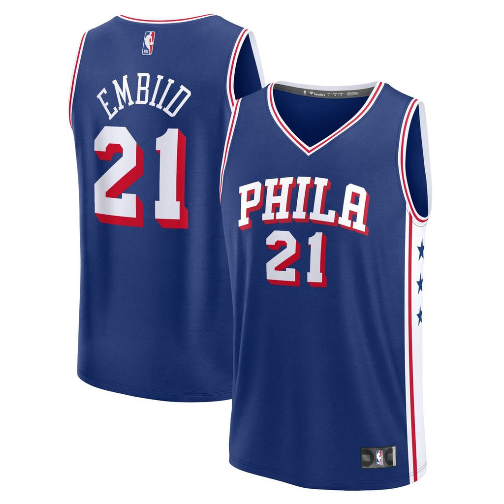 Joel Embiid Philadelphia 76ers Fanatics Fast Break Replica Jersey - Icon Edition - Royal