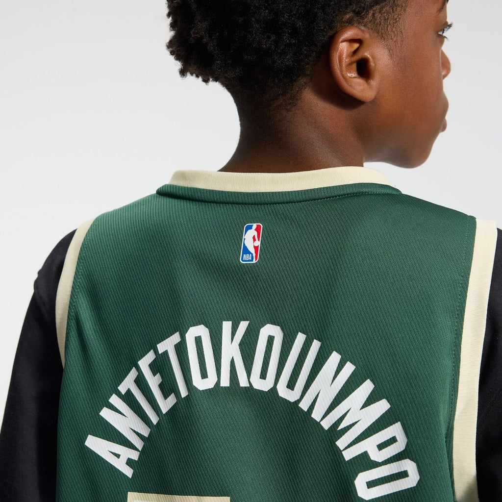 Giannis Antetokounmpo Milwaukee Bucks Fanatics Youth Fast Break Replica Player Jersey - Icon Edition - Hunter Green