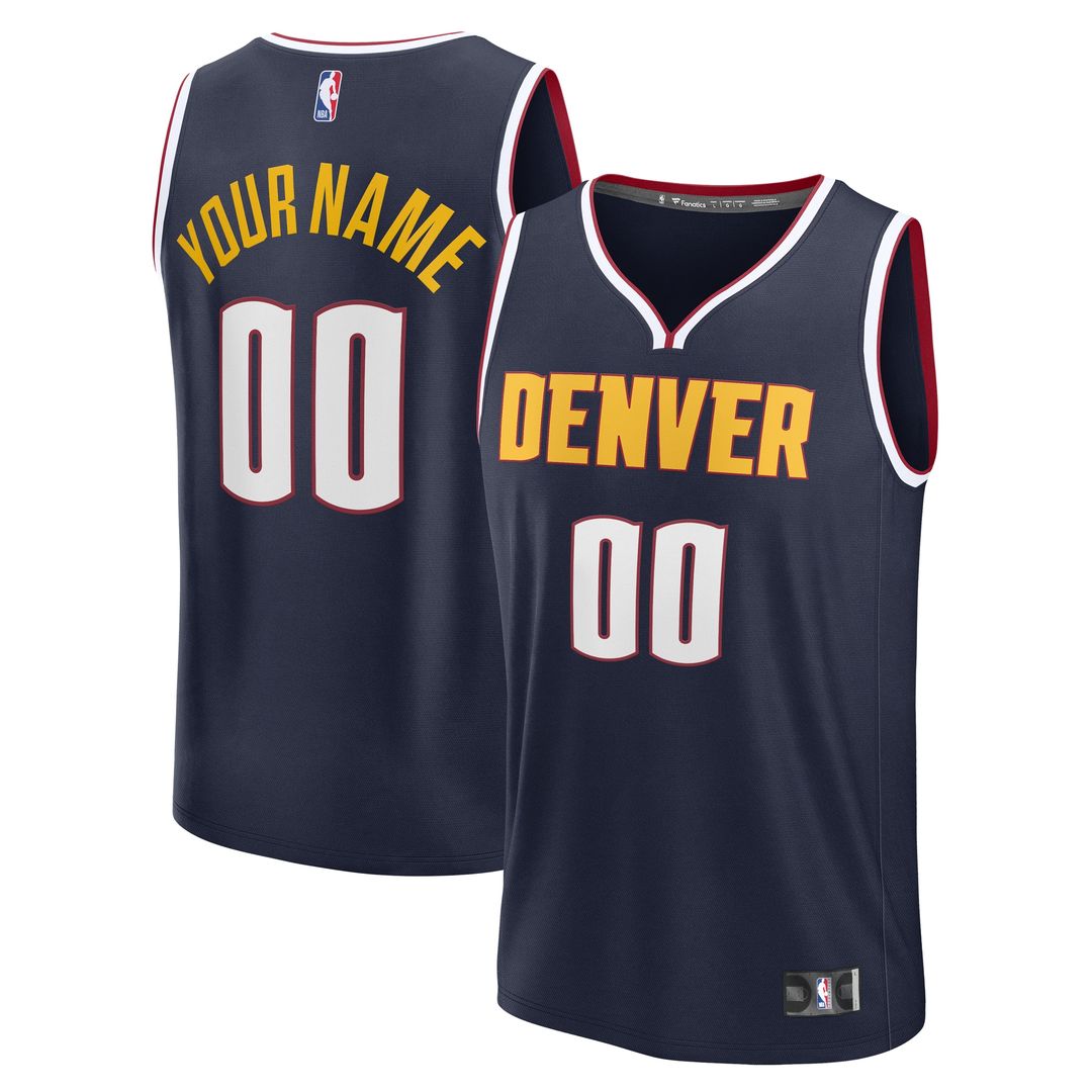 Denver Nuggets Fanatics Fast Break Custom Jersey - Statement Edition - Blue