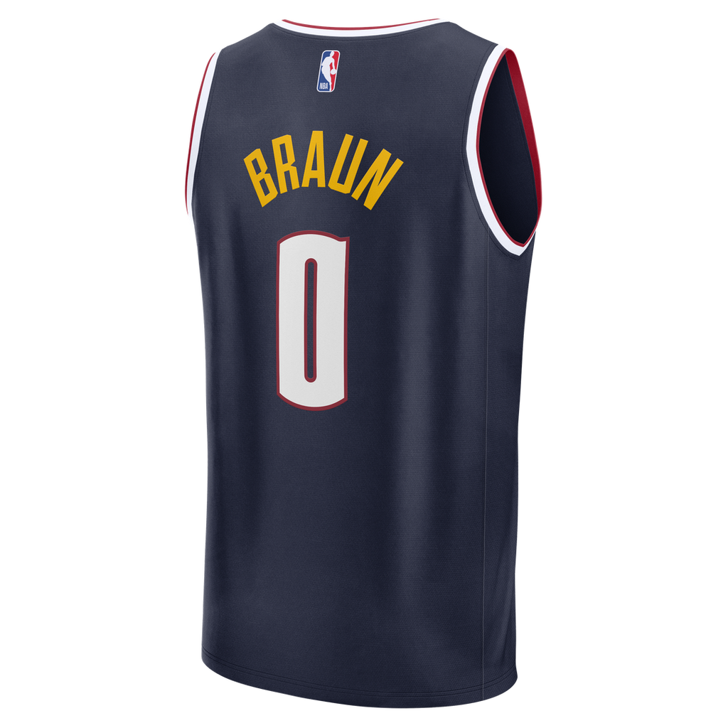 Christian Braun Denver Nuggets Fanatics Fast Break Replica Jersey - Icon Edition - Navy
