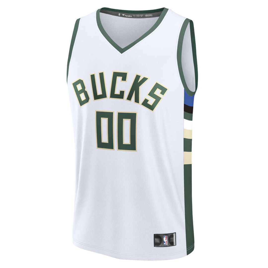 Milwaukee Bucks Fanatics Youth Fast Break Custom Replica Jersey - Green  - Icon Edition