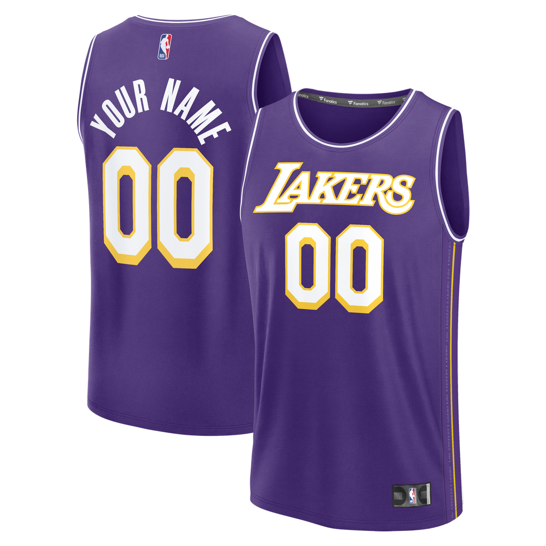 Los Angeles Lakers Fanatics Fast Break Custom Replica Jersey - Association Edition  - White
