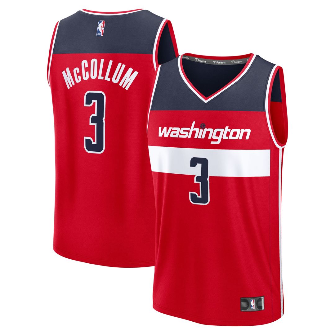 CJ McCollum Washington Wizards Fanatics Fast Break Replica Player Jersey - Icon Edition - Red