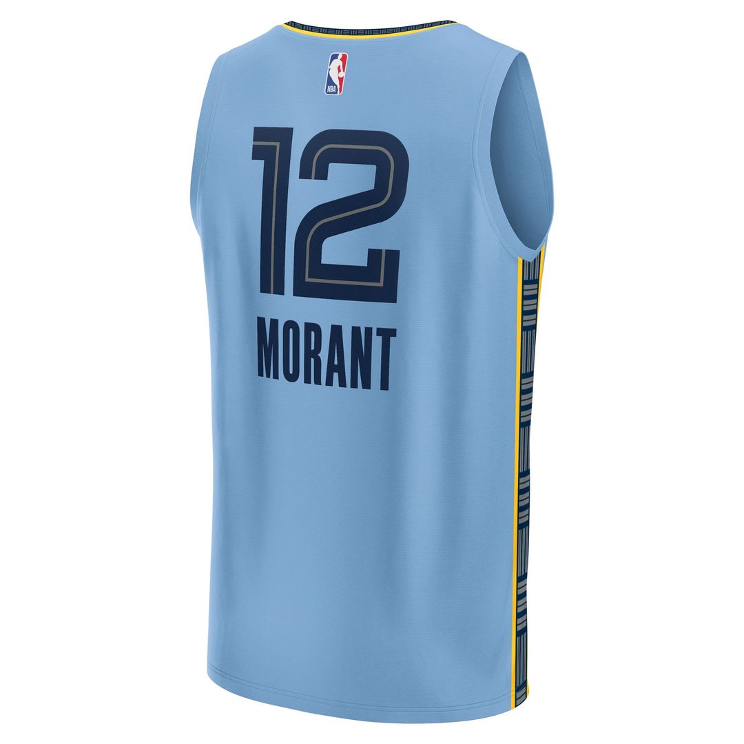 Ja Morant Memphis Grizzlies Fanatics Fast Break Replica Player Jersey - Statement Edition - Light Blue