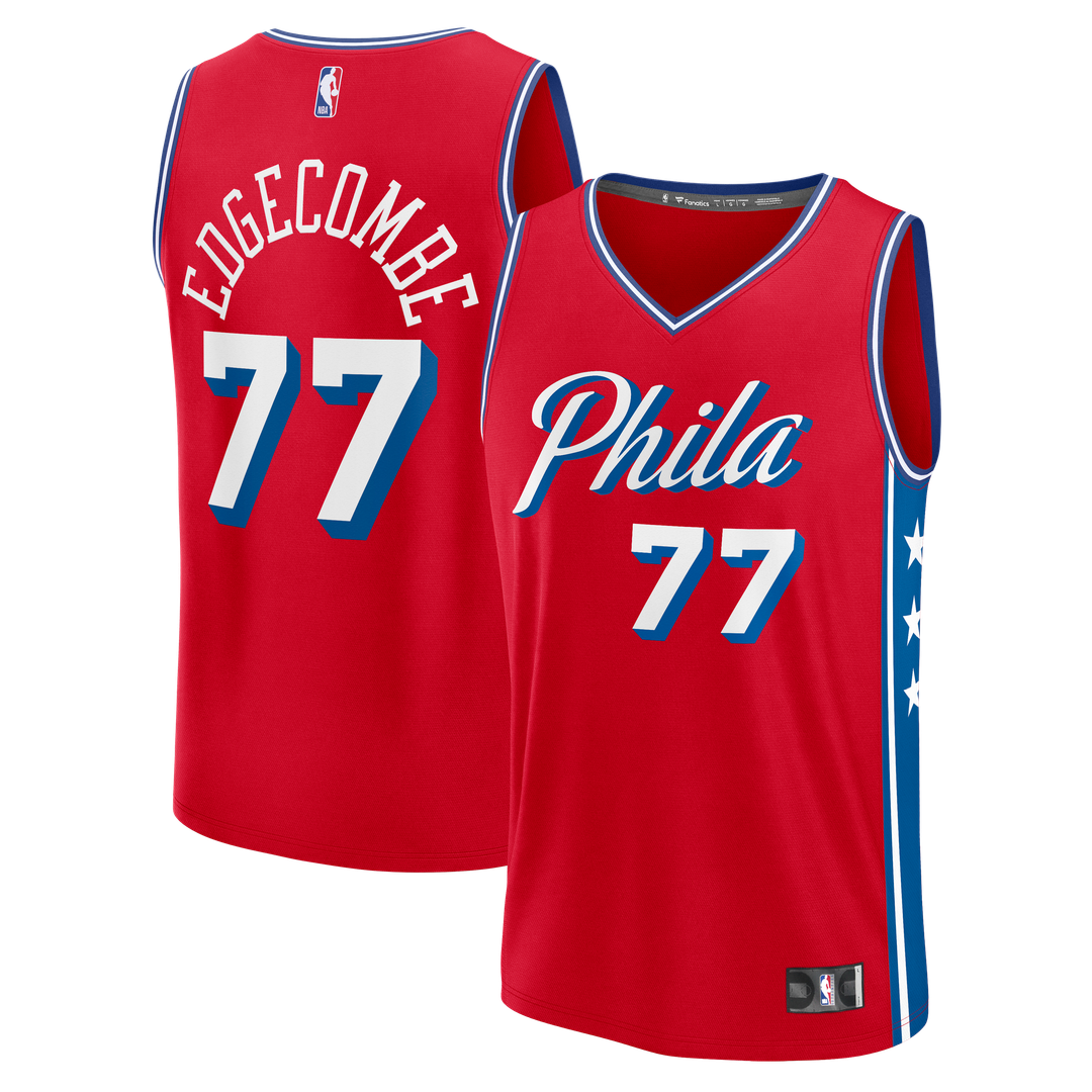 VJ Edgecombe Philadelphia 76ers Fanatics Fast Break Replica Player Jersey - Statement Edition - Red