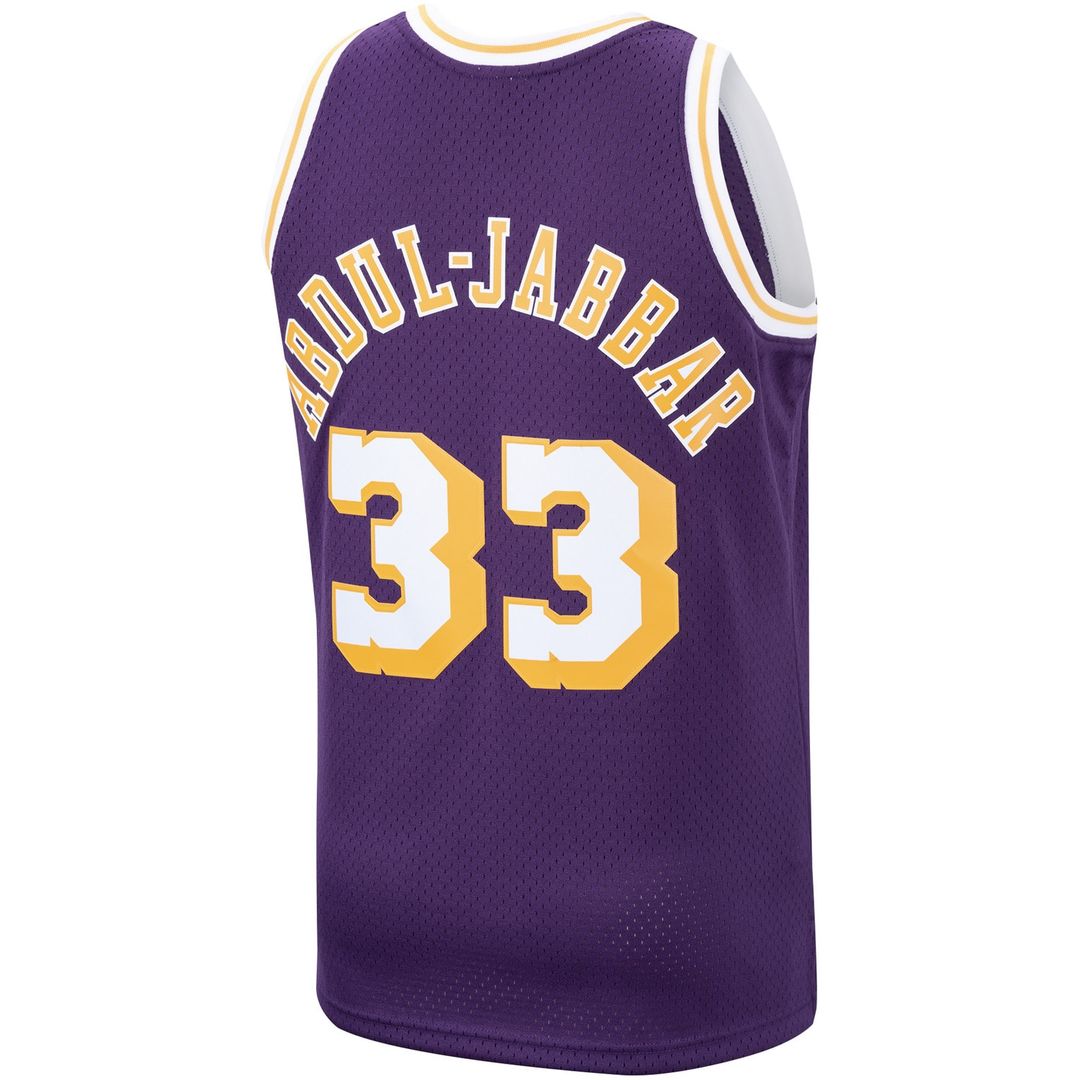 Kareem Abdul-Jabbar Los Angeles Lakers Mitchell & Ness Hardwood Classics Swingman Jersey - Purple